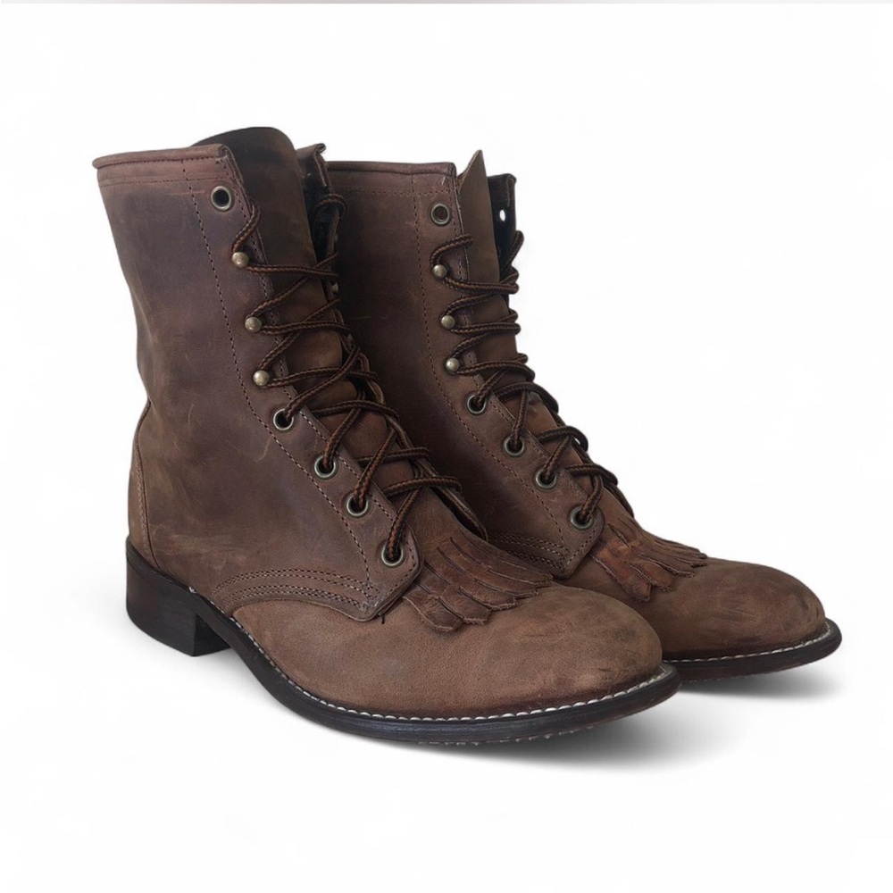 LAREDO Vintage Roper Lace-Up Boots Size 8.5